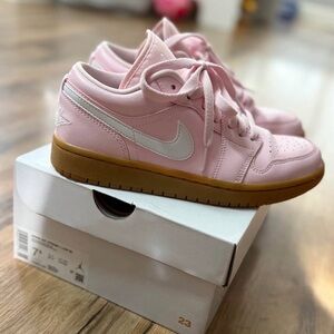 Nike Jordan Pink Sneakers with Gum Sole